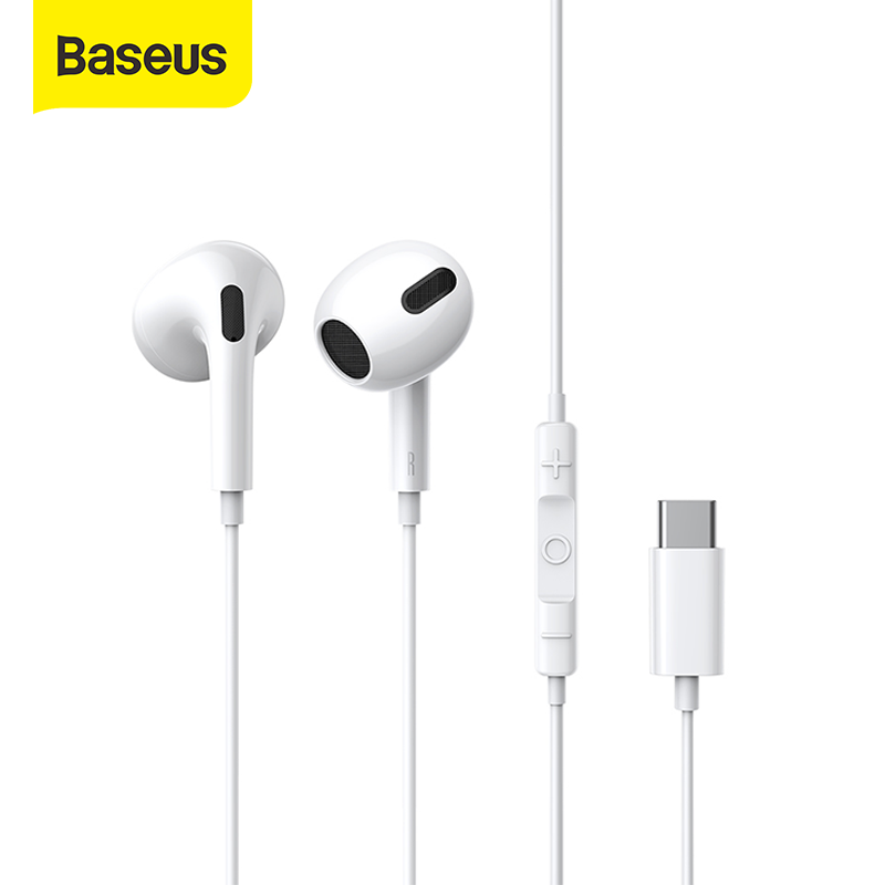 Baseus Encok C17 Headset Handsfree Type-C Wired Earphone Mic