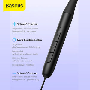 Baseus Bowie P1 Sport Bluetooth Wireless Earphone Headset Handsfree