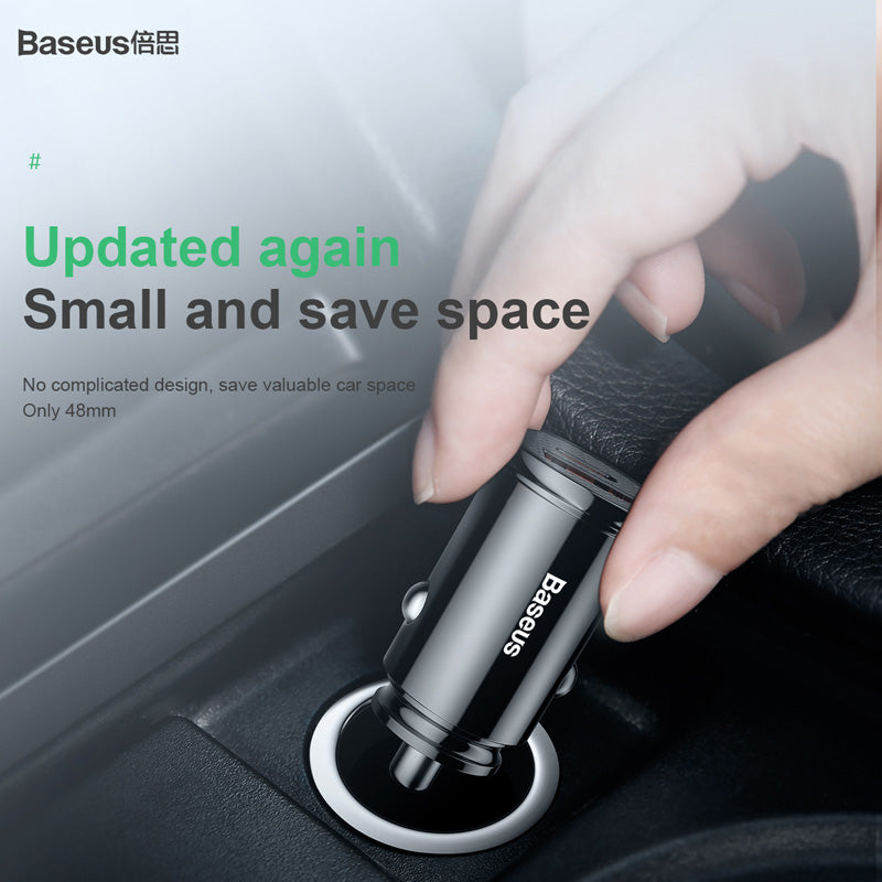 Car Charger Baseus 30w Type-C Pd+Usb Quick Charge 3.0