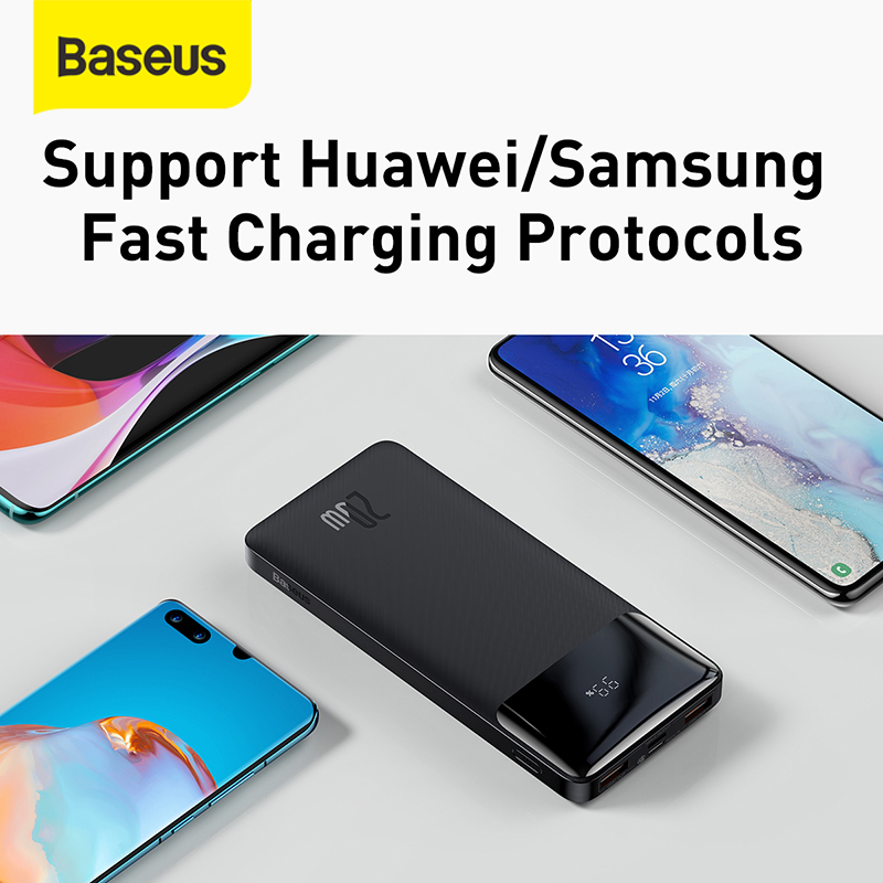 Baseus Bipow Power Bank Fast Charging 20W iPhone Samsung Huawei PD Quick Charging