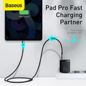 Baseus Kepala Charger Quick Charging Type-C Dual USB 30W PD Fast Charge