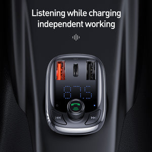 Baseus S13 Quick Charge 4.0 Car Charger PD FM Transmitter Bluetooth