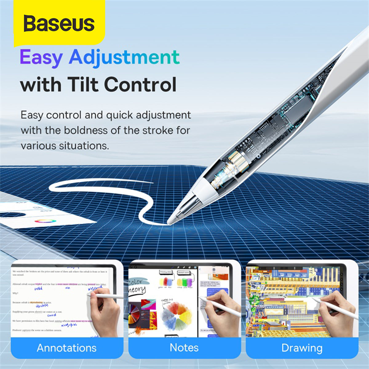 Baseus Pen Stylus Touch Screen Tilt Sensitive Magnet Palm Rejection