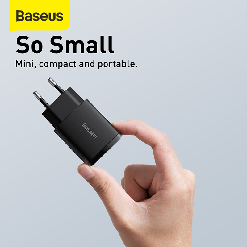 Kepala Charger Baseus Quick Charger QC3.0 Type-C+USB 20W PD Fast Charge - Baseus Indonesia