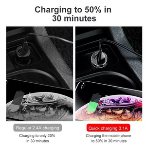 Car Charger Baseus Charger Mobil USB Dual Port