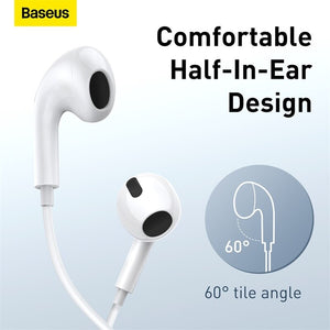 Baseus H17 Headset Handsfree Encok Jack 3.5mm Wired Earphone MIC