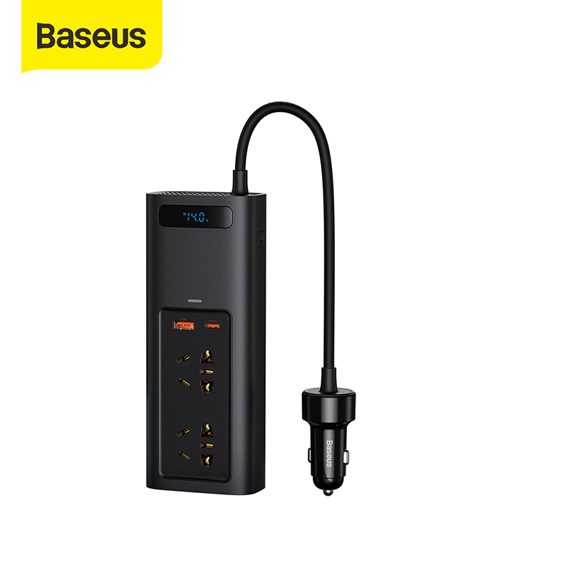 Baseus Car Charger Inverter DC to AC Type-C USB Fast Charging 150W EU