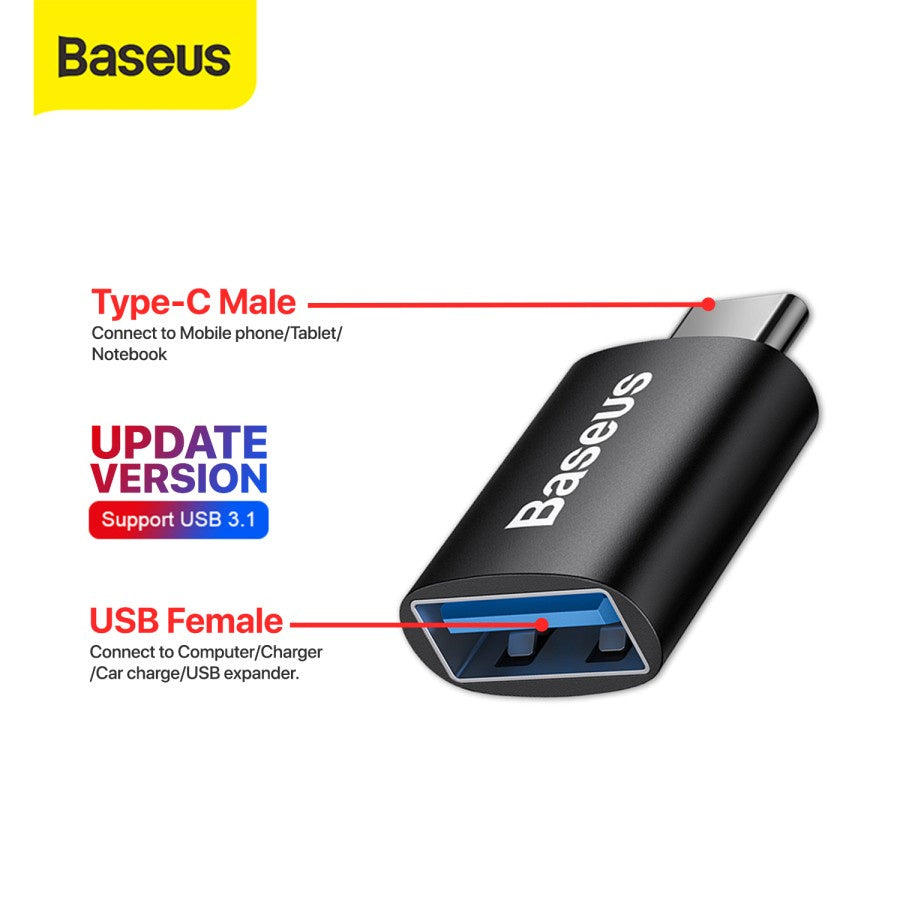 Baseus Android Otg Type C / Micro Usb Converter Plug