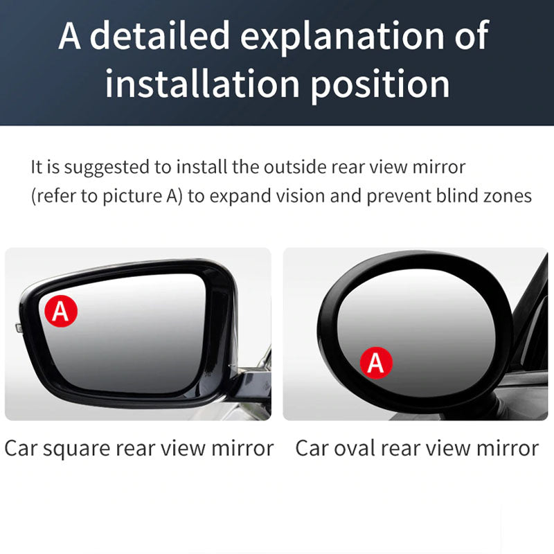 Baseus Kaca Spion Kecil Mini Cembung Wide Angle Blind Spot Car Mirrors