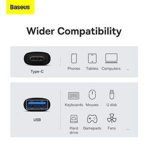 Baseus Android Otg Type C / Micro Usb Converter Plug