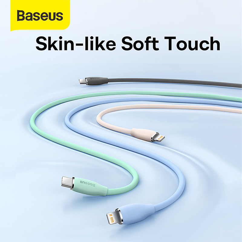 Baseus Silica Gel Kabel Data Iphone Cable Type C to Lightning Fast Charging PD 20W