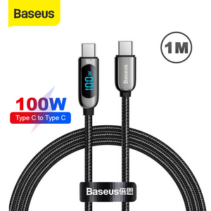 Baseus Kabel Data Type-C TO Type-C 100W PD Fast Charger LED Display