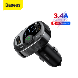 Baseus Dual USB Car Charger FM Transmitter Modulator MP3 Player