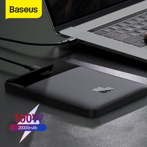 baseus 100w fast charging power bank quick charge type c pd macbook