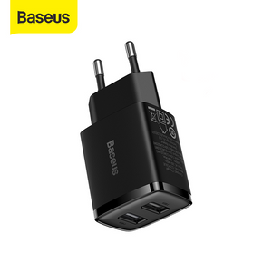 Kepala Charger Baseus Mini Dual USB Charger EU Plug