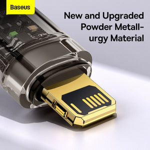 BASEUS KABEL DATA FAST CHARGING AUTO OFF DISCONNECT USB TO LIGHTNING 2.4A - 1 METER