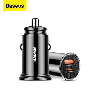Car Charger Baseus 30w Type-C Pd+Usb Quick Charge 3.0