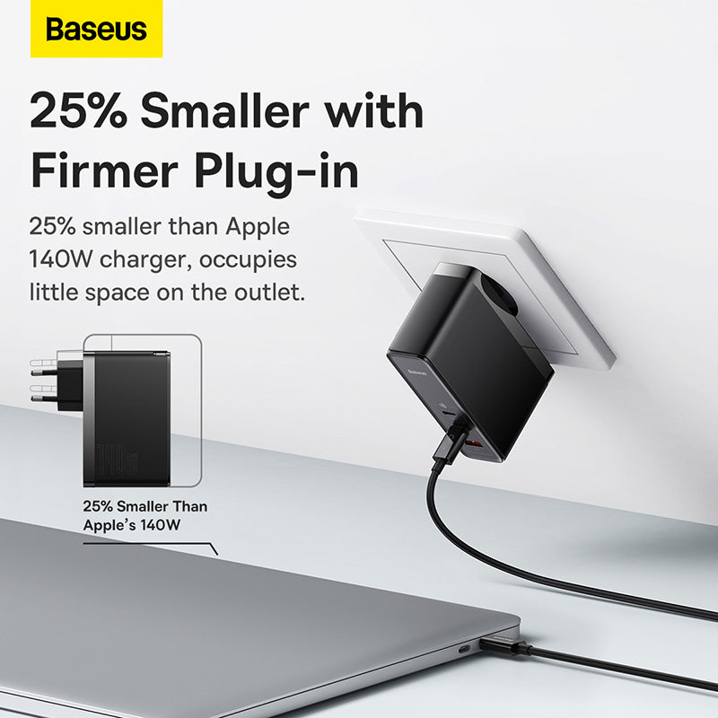Baseus GaN 5 PRO 140W Fast Charger Handphone Adaptor Laptop USB Type C
