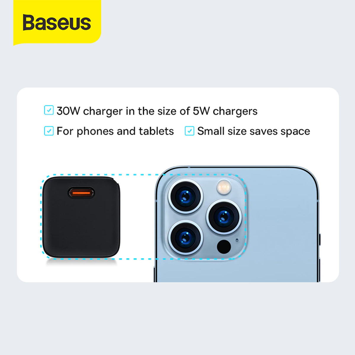 Baseus GaN Charger 3 Smart & Fast Charger 1C 30W EU