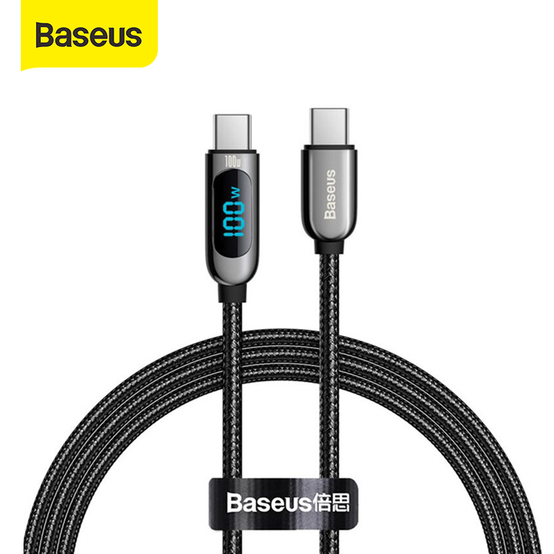 Baseus Kabel Data Type-C TO Type-C 100W PD Fast Charger LED Display